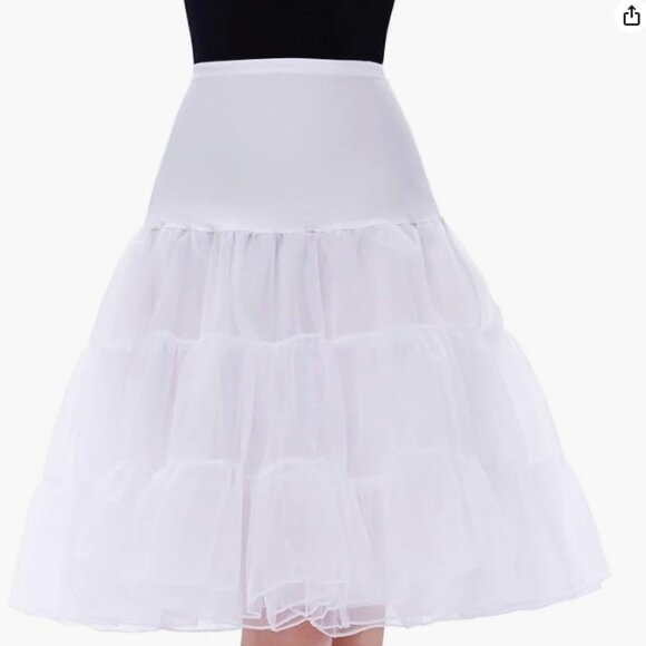 50ʼs SMALL White Petticoat Skirt Dress Crinoline Tutu Underskirts for Women - Picture 1 of 5
